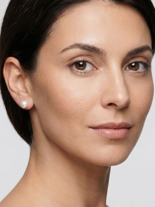 Kiriakos Gofas Earrings Gold 14K with Stones & Pearls