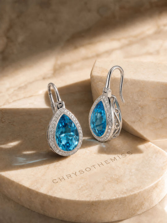 Chrysothemiss Frozen Blue Earrings