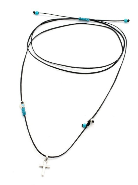 Irmelia Silver Black Eye Necklace