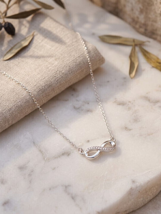 Grekas Grekas Κolleté aus Silber mit Zirkon Grekas Grekas Κolleté aus Silber mit Zirkon