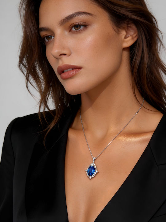 Chrysothemiss Κολιέ Sapphire Gaze