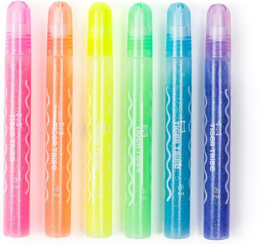 Tiger Tribe Glitter Glue Glow Set 6 Pieces