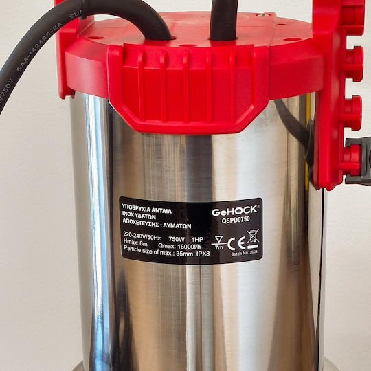 GeHock Waste Water / Sewage Pump 1hp with Float Switch QSPD0750