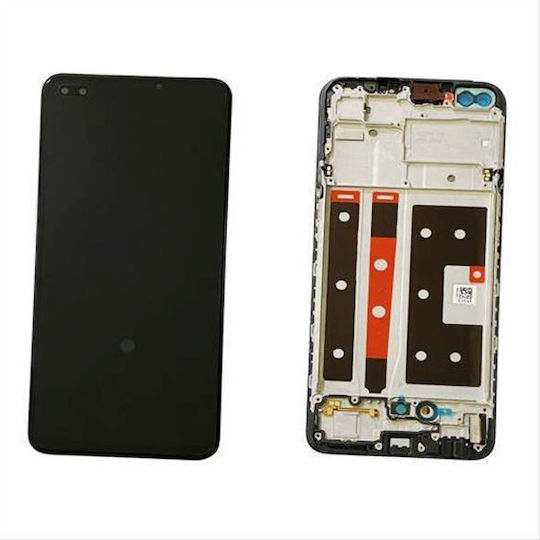 Oppo Reno 4 Lite Cph2125 Display Digitizer Rahmen Mattschwarz Original