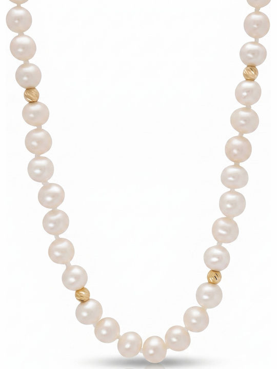 Kiriakos Gofas Set with Necklace & Bracelet with Stones and Pearls