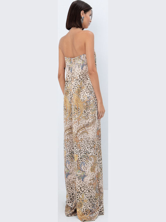 Damen Strapless Mehrfarbige Jumpsuit