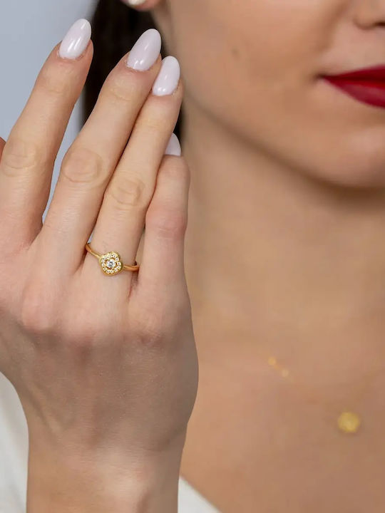 Women's Ring with Zircon from 9K Gold
