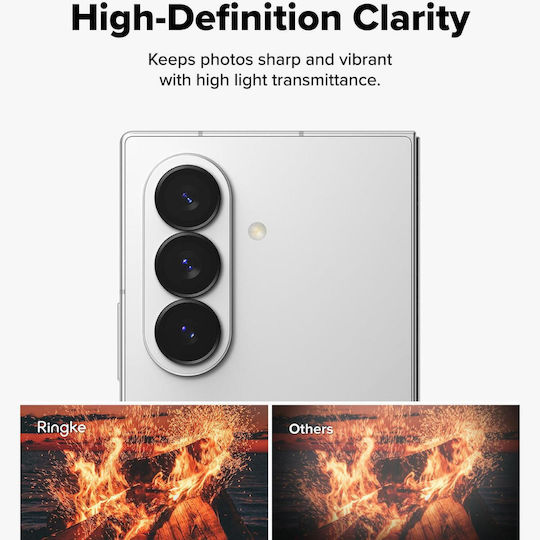Ringke Рамкова Защита на Камера Закалено Стъкло Черна за Galaxy Z Fold8 Ultra