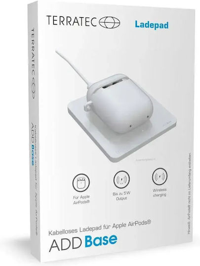 TerraTec ADD Charging Station in White color for Apple AirPods 1 / AirPods 2