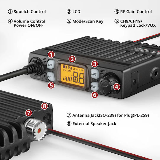 THK-10W CB- und Zwei-Wege-Funkgeräte Für Autos 4W
