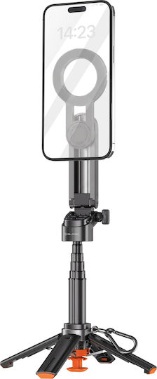 Blavec Selfie Stick Aluminium Coco Pro Mini P-01 Magsafe Auto Pop Quadripod + Remote Control + Holder 0,48 Metra Sscpmp01-mqhb048 Black