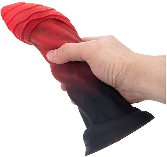 Power Monsters Infernal Goliath Bicolor Fantasy Dildo With Suction Cup Red