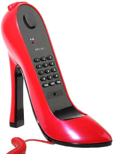 Gabel Kabelgebundenes Telefon Büro Rot G0439