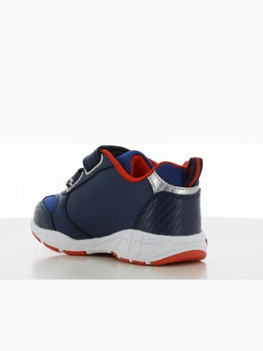 Kids Sneakers with Hoop & Loop Closure & with Lights Red