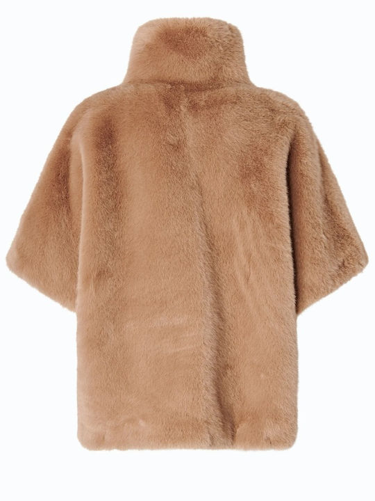 Short Women's Beige Fur