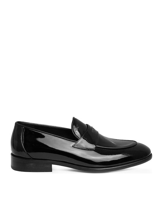 Leder Herren Mokassins in Schwarz Farbe
