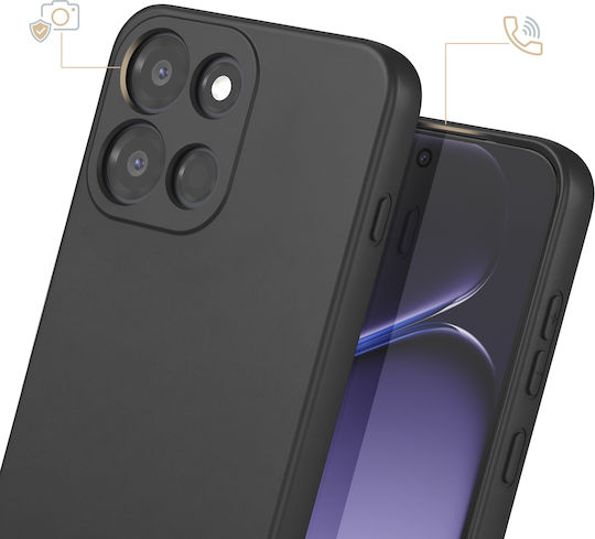 Avizar Stoßfeste Weiche Touch Silikon Hülle Für OnePlus Nord 6 Schwarz