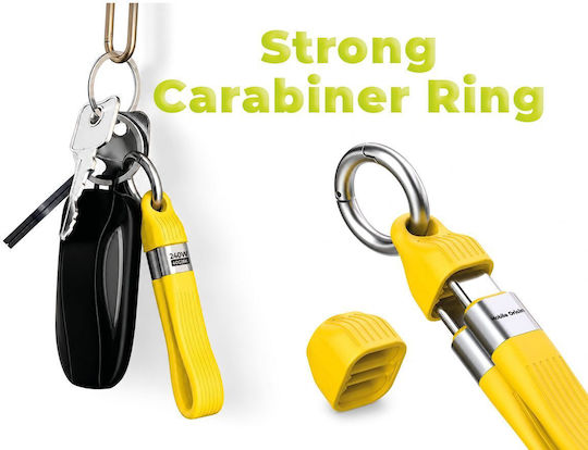 Mobile Origin Braided / Flat / Keychain Cablu Video USB 2.0 USB-C tată - USB-C 240W PD Galben 0.13m MO-UK-CB17-YLW
