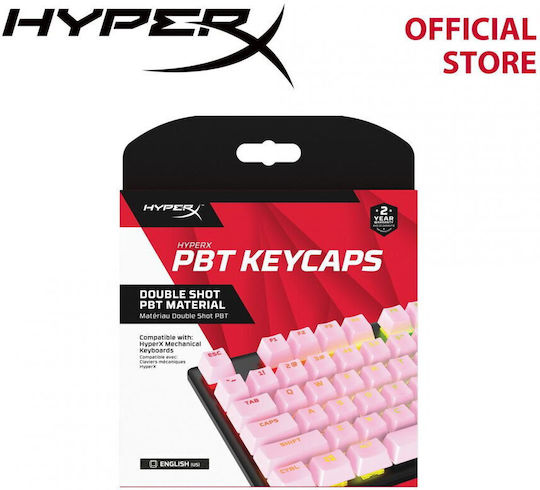 HyperX Пълен Комплект Капачки За Клавиатура PBT 519T9AA PBT с Подредба ANSI 104 бр