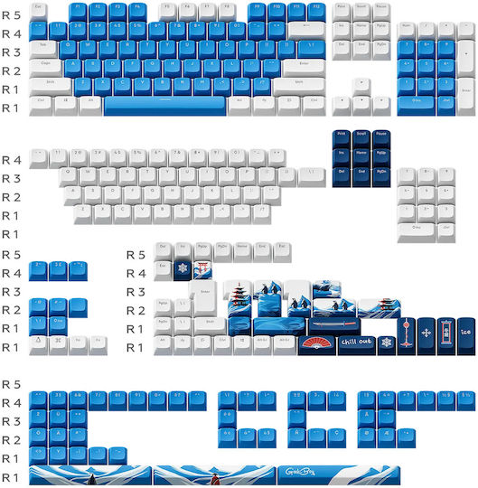 Dark Project Geekboy Keycaps Set 2 Skins In 1 Ansi & Iso