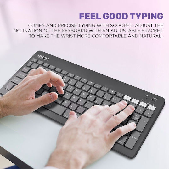 Alcatroz Xplorer GO! Kabellos Bluetooth Nur Tastatur Englisch US Slate