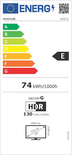 Hisense Smart Fernseher 55" 4K Ultra HD QLED S7S HDR (2026) 55S7S