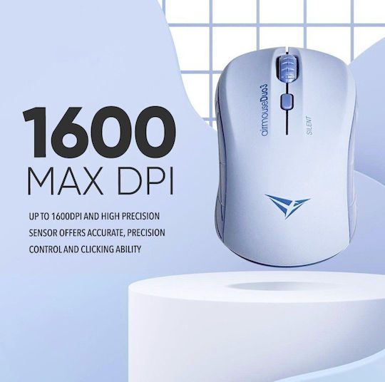 Alcatroz DUO Ασύρματο Εργονομικό Bluetooth Ποντίκι Mist
