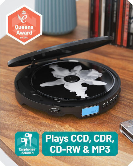 Majority Portable Cd Player Incl Earphones 2x Aa Line Out Oakcastle Cd10