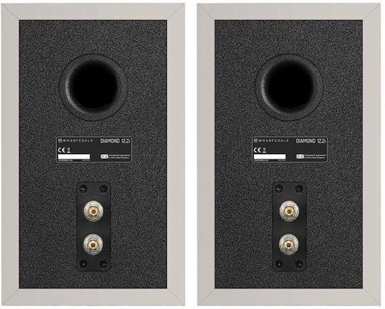 Wharfedale Diamond 12.2i Pair of Hi-Fi Speakers Wall Mounted 120W W20xD28.5xH33.5cm. Gray