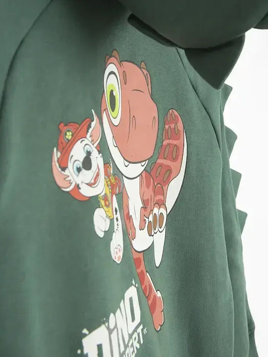 Kinder-Sweatshirt Strickjacke Grün