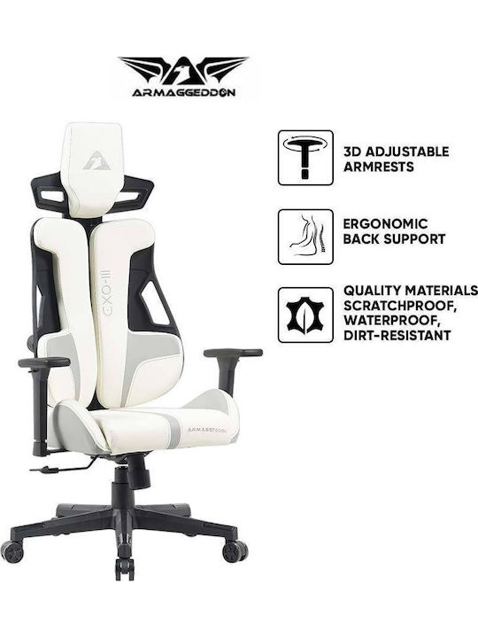 Armaggeddon Exo III Artificial Leather Gaming Chair with Adjustable Arms Salt Flat
