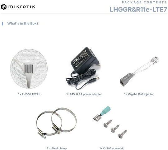 MikroTik LHG Externe Wi-Fi-Antenne 4G Richtungsweisende 17dBi