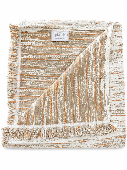 Xionoula Home Cuverturi Pentru Canapea 3 Locuri Jacquard 180x300 cm Portocalii