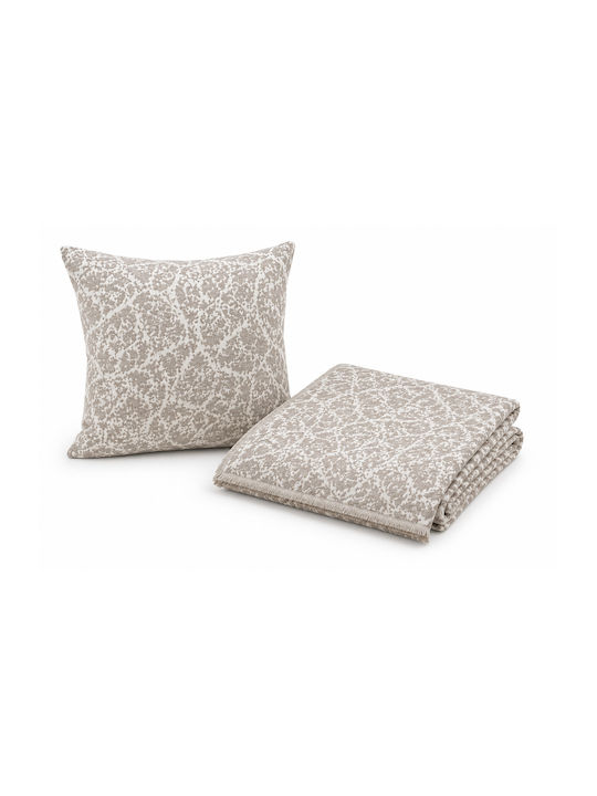 Xionoula Home Cuverturi Pentru Canapea De Fotoliu Jacquard 180x180cm Gri Deschis