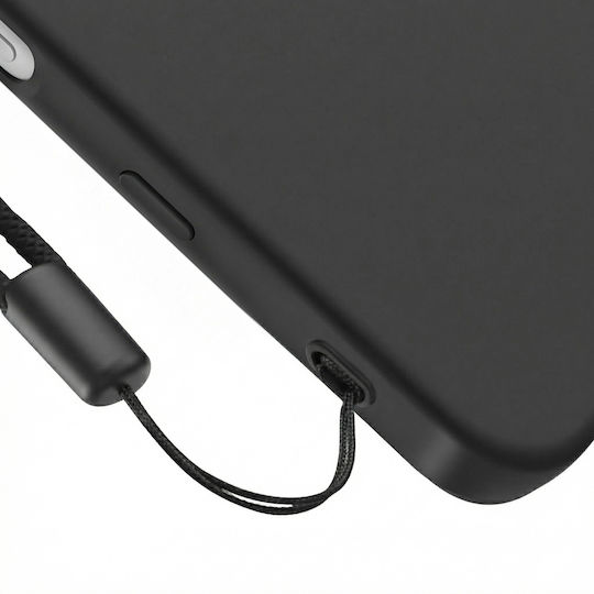 Husă Avizar Sony Xperia 10 Vii Silicon Moale Cu Curea Detasabilă Neagră