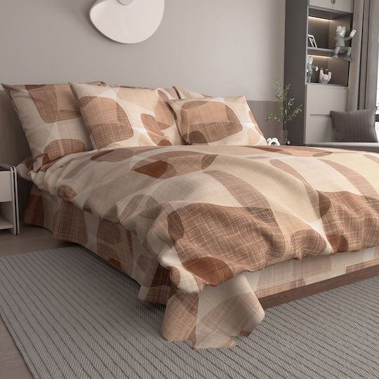 Charalambidis Textiles Salonica Pillowcases Set Terracotta 52x72cm