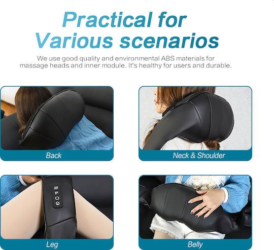 King Instrument De Masaj Shiatsu Pentru Gât, Talie, Înapoi, Picioare Și Corp Cu Încălzire Cu Infraroșu