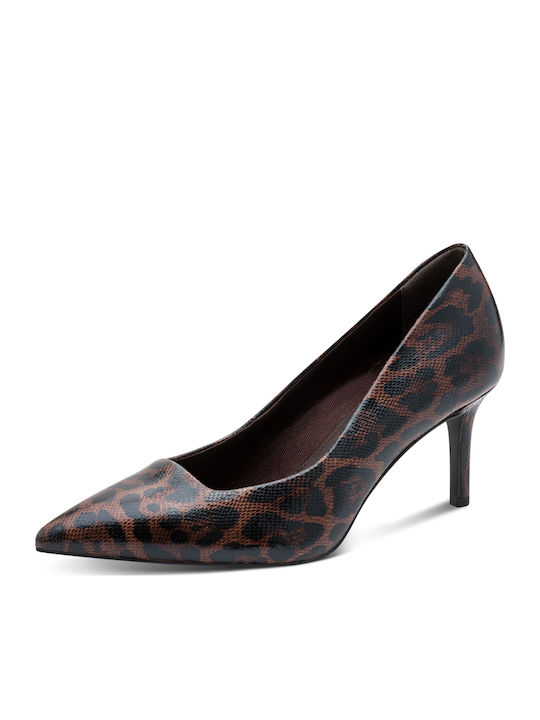 Spitze Zehe Pumps mit Mittlerem Absatz Tiermuster
