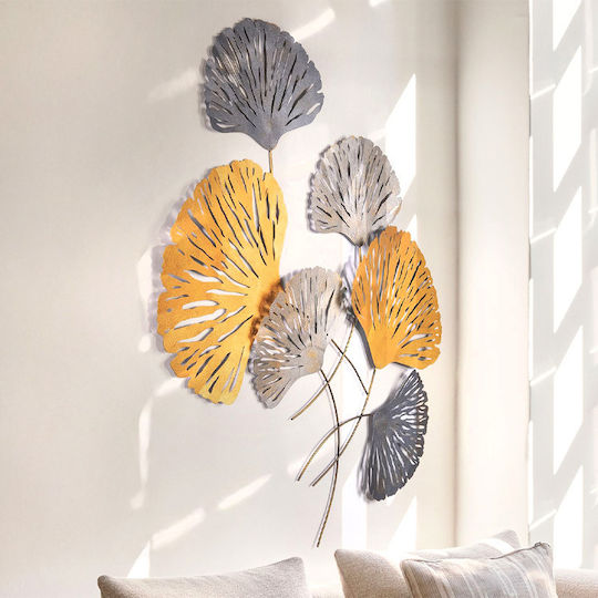 Megapap Wandbehang Flower Handgefertigt Bronzefarben aus Stoff 100x75cm Megapap Wandbehang Flower Handgefertigt Bronzefarben aus Stoff 100x75cm