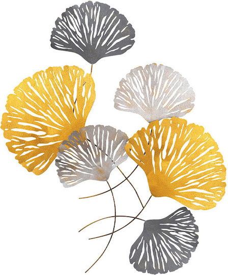 Megapap Decorative Tapestry Flower Handmade Bronze Fabric 100x75cm
