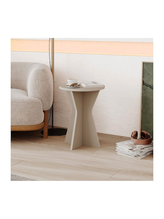 Кръгла Странична Маса Дървена Sandstone Ш40xД40xВ51.8см.