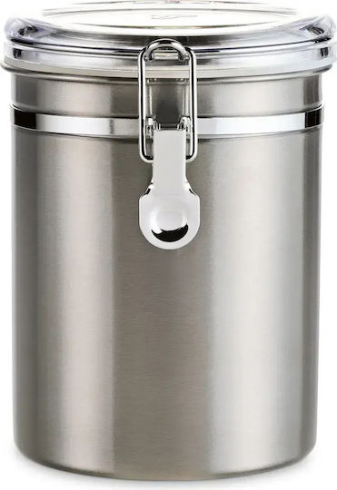 Tchibo Casetă pentru Cafea cu Capac Ermetic din Oțel Inoxidabil Maro 17x17cm 1 Buc