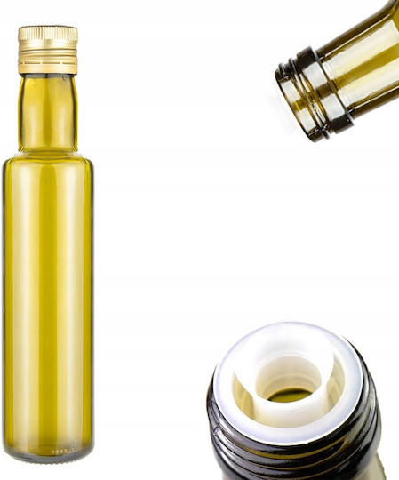 Bimberek Δοχείο Λαδιού Γυάλινο με Ροή 250ml ΜΑΥΡΟ