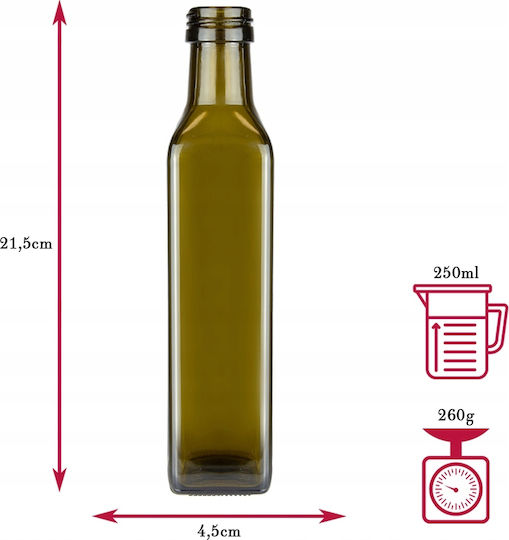 Bimberek Glas Ölkanne mit Fluss 250ml