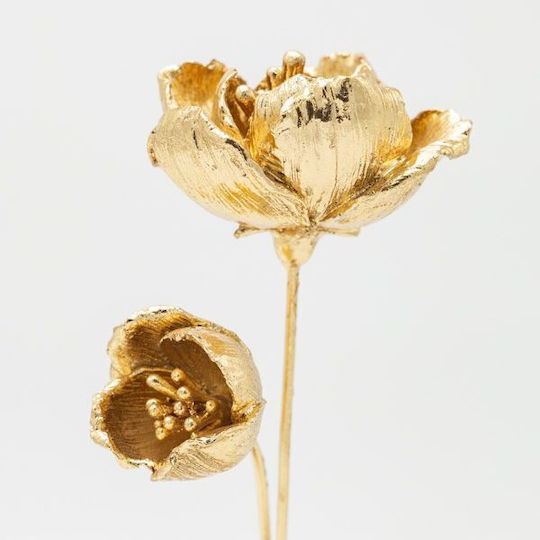 Polyresin Flowers Gold Black 10.5x10.5x27.5cm 819-01427 Estheti 819-01427