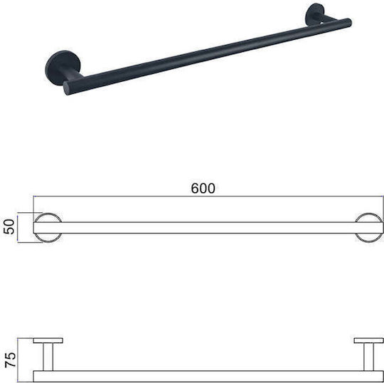 Inter Ceramic Wall Mounted with Screws Silver
