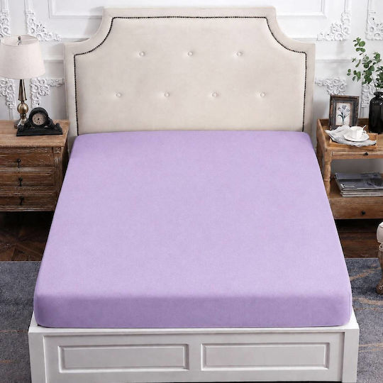 Bettlaken Für Einzelbett 90x200cm Mit Gummibettlaken Lila