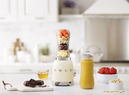 Smeg 50er Stil Mixer mit Kanäta Tritan 600 ml 300W Beige