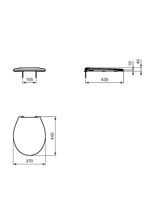 Ideal Standard Καπάκι Λεκάνης Πλαστικό Λευκό
