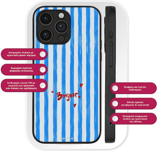Sonique Stripe Stories Series Handyhülle Samsung Galaxy Z Flip5 Bonjour Blau